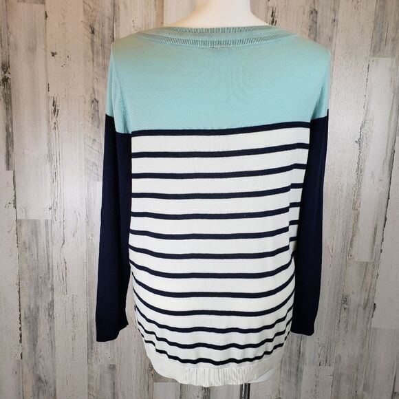 Talbots Striped Colorblock Sweater Sz 2X - Picture 3 of 6